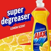 Ajax Ultra Liquid Dish Soap Lemon Scent, Super Degreaser, 12.4 oz Bottle