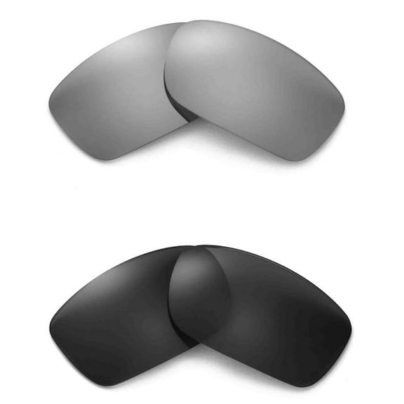 Walleva Polarized Titanium   Black Replacement Lenses For Oakley Crosshair 1.0 (2005-2006 version) Sunglasses