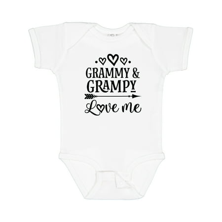 

Inktastic Grammy and Grampy Love Me Valentine Gift Baby Boy or Baby Girl Bodysuit