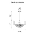 thumbnail image 7 of CWI Lighting Dash 4 Light Drum Shade Metal Chandelier in Chrome, 7 of 7
