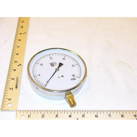 Weksler EA14A - 4 1/2 Dial 0-30# 1/4 npt Lwr