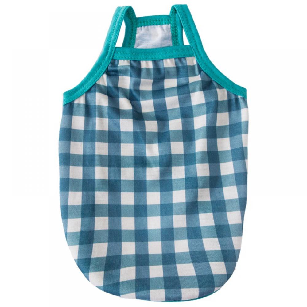 Plaid Dog Vest Summer Thin Puppy Apparel Camisole
