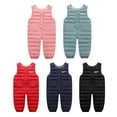 thumbnail image 6 of Usaibhir Toddler Unisex Winter Snow Pants Down Puffer Warm Overall Windproof Fleece Lined Jumpsuit 1-4T, 6 of 6