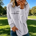 thumbnail image 5 of Womens Solid Hoodies Fall Fashion Casual Long Sleeve Hooded Sweatshirts Loose Comfy Trendy Pullover Tops with Pockets,Gray,L, 5 of 9