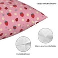 thumbnail image 3 of Yiaed Strawberry and Ladybugs Print Pillow Covers Super Soft Decorative Square Throw Pillow Covers Case Cushion Covers for Sofa Couch Bedroom Car Decor（No pillow core）-16"x16", 3 of 7