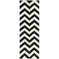thumbnail image 6 of SAFAVIEH Chatham Jake Zigzag Stripes Wool Area Rug, Ivory/Black, 10' x 14', 6 of 11