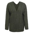 thumbnail image 4 of Lilgiuy Women Casual Soild Long Sleeve Pocket Long Knit Cardigan Sweater Coat，Army Green,8 Winter Fashion 2022, 4 of 5