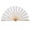 White, variant on Grofry Handheld Fan Vintage Style Folding Fan with Lace Trim And Tassel Pendant Elegant Fabric And Bamboo Hollowed Hand Fan for Wedding Party