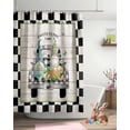 thumbnail image 3 of Easter Shower Curtain Easter on The Farm Shower Curtains for Bathroom Decor Gnome Buffalo Check Plaid Bath Curtains Sets for Spring Easter Bathroom Decor Fabric Waterproof Small Stall 36" X 72", 3 of 5