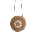 thumbnail image 2 of Paille Tissé Sac Messager Cercle Sacs à Main Occasionnels Plage d'Été à la Main, 2 of 6