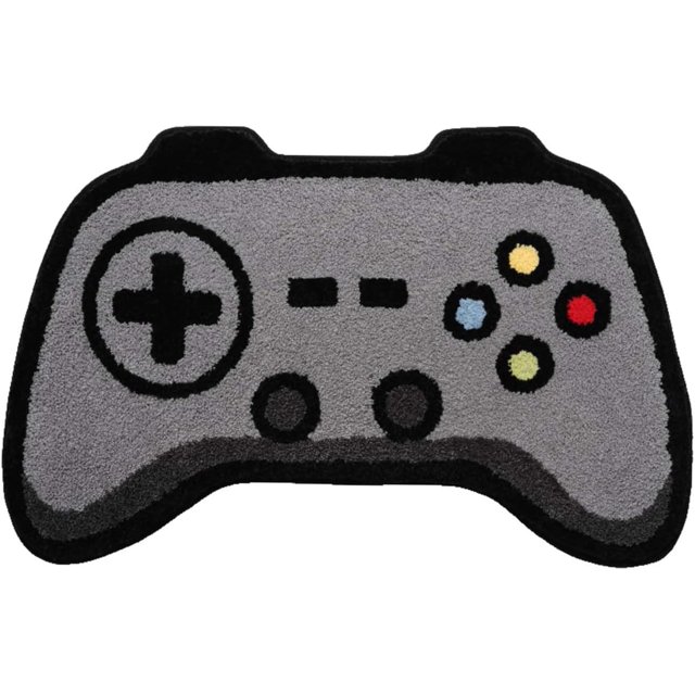 Cute Gaming Rug Cartoon Game Console Game Controller Floor Mats Non Slip Extra Soft Absorbent Rugs Machine Washable Mat Game Room Carpet Shower Mat Indoor Door Mat Area Rugs for Bedroom (A, One Size)
