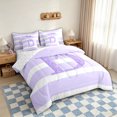thumbnail image 4 of Homewish Princess Initial Letter D Bedding Comforter Set 7 Pieces for Girls Women, Modern Abstract Full Bedding Set, Reversible, 4 of 10