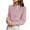 Pink, variant on Erwazi Women's Button Down Ruffled Collar Shirt Casual Long Sleeved Trendy Tops