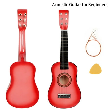 Acoustic Guitar for Beginner, 23 Inch Kids Toy Guitar with Pick & Strings, Pink