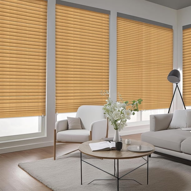 2 Persianas Temporales de Filtrado para Windows, Pantalla de Tela de Filtrado de Luz Plisada Inalámbrica, Pantalla de Ventana Plisada Autoadhesiva, Fácil de Cortar E Instalar 120 X 150 Cm Café