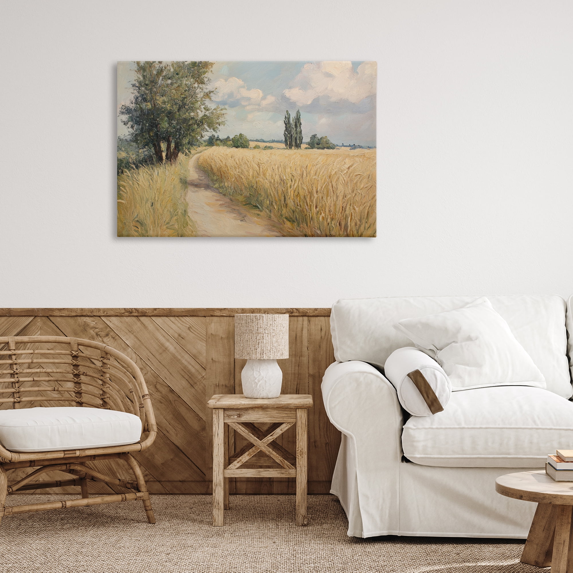 Stupell Industries Quiet Path Through Wheat Canvas Wall Art, design by Petal Prints Design