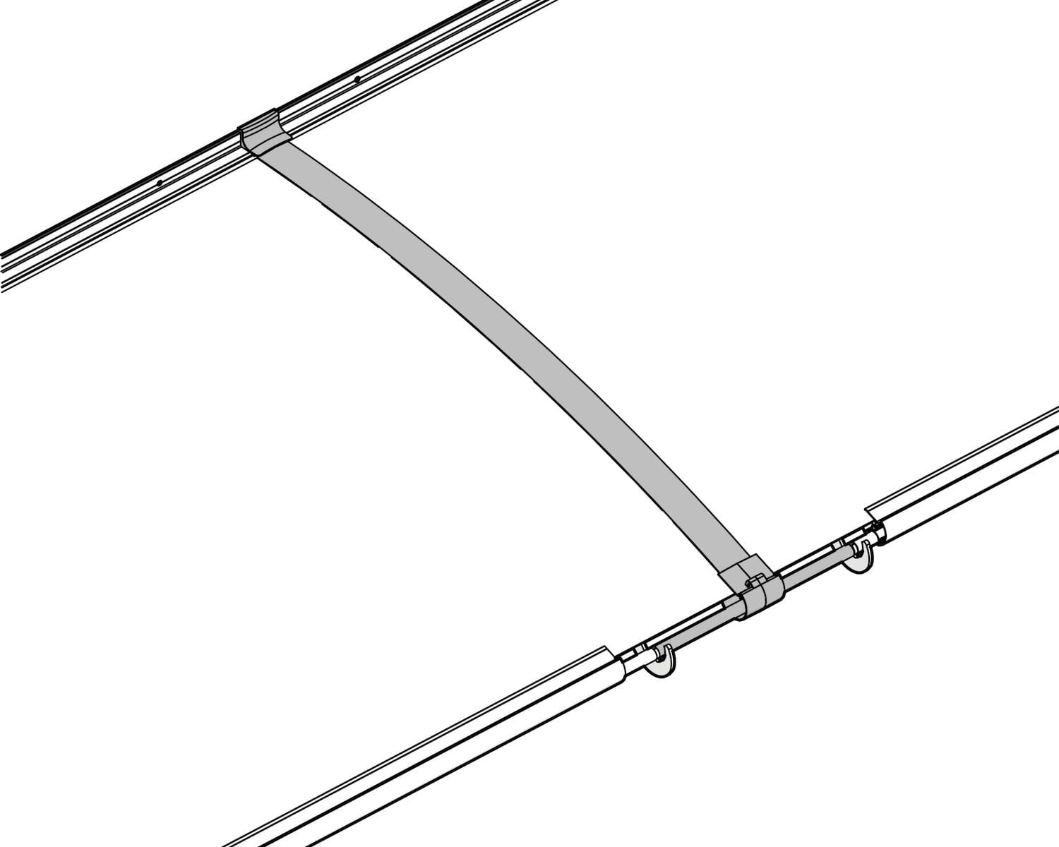 CANOPIA by PALRAM Altair 3 ft. x 14 ft. Door Awning Kit - Grey