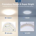 thumbnail image 2 of 1 Pack 4 Pouces 5CCT Lumière de Plafond Encastrée Sans Cadre avec Boîte de Jonction, 2700K/3000K/3500K/4000K/5000K Sélectionnable, 10W Eqv 40W 1100LM Luminosité Dimmable Sans Canette, ETL & FCC, 2 of 5