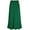 Dark Green, variant on Women's Silky Stain Skirts High Waist Elasticized Waistband Flowy Casual A Line Maxi Skirt
