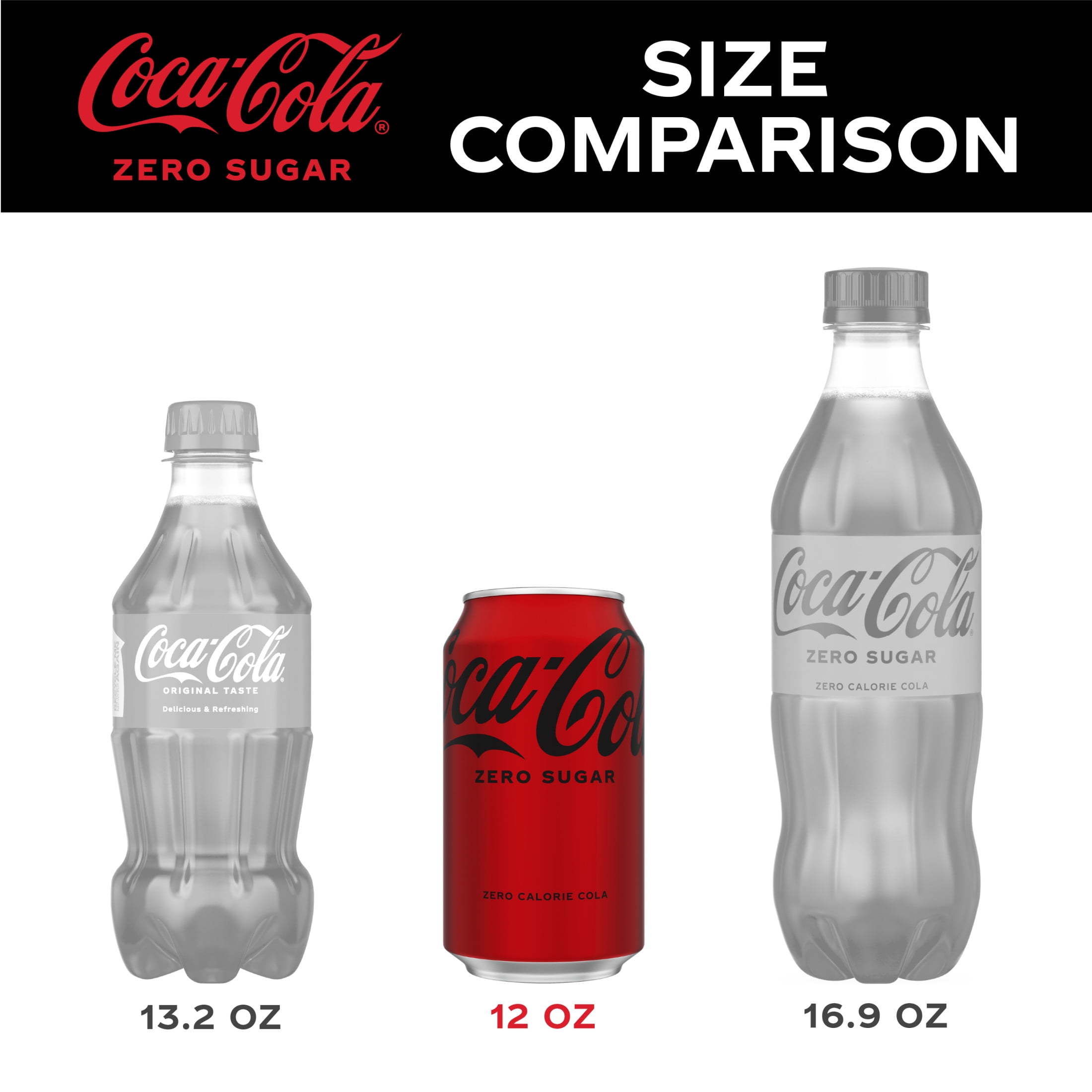 Coca-Cola Zero Sugar Sugar-Free Soda Pop, 12 fl oz Cans, 24 Pack
