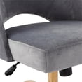 thumbnail image 3 of Lula Office Chair in Moonlit Gray Fabric with Rose Gold Base, 3 of 7
