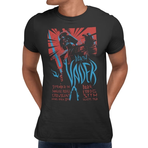 Star Wars Darth Vader Galactic Tour Poster Men's Graphic T-Shirt (Black, S-3XL)