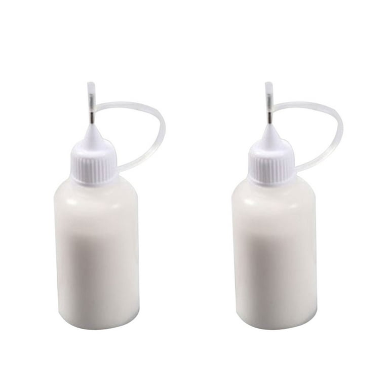 2Pcs Paper Quilling Glue Bottles Needle Tip Squeeze Bottle For Fabric Paint  Intricate Lines 