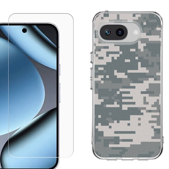 ShockProof Phone Case for Google Pixel 10a, with Screen Protector, by OneToughShield - Digital Camo
