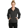 thumbnail image 2 of Sport-Tek Women's Heather Colorblock Raglan Hooded Wind Jacket. LST40, 2 of 2