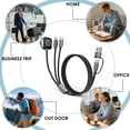 thumbnail image 7 of 2 Pack 3-in-2 Charging Cable Compatible with Apple Watch Ultra/SE/Series 10/9/8/7/6/5/4/3/2/1 & iPhone 16/15/14/13 & Galaxy S24 - 4FT USB-C/A Travel Charger, 7 of 7