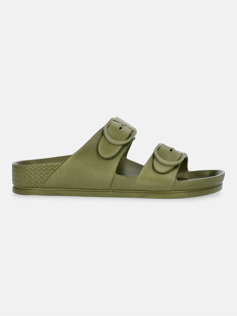 George Men's Two Buckle Slide Sandals - Walmart.com