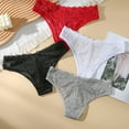 thumbnail image 4 of XFLWAM Sexy Lace Underwear Panties for Women Lace Bow Stretch Bikini Underwear White L, 4 of 4