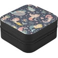 thumbnail image 3 of SKYSONIC Mermaid Travel Jewelry Box PU Leather Jewelry Organizer Ideal Gift for Women Girls, Portable Mini Jewelry Travel Case for Stud Earrings Rings Necklaces Bracelets, 3 of 7