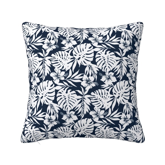 Fuzoiu Hawaiian Style Print Square Pillow Cover,Hidden Zipper Design,Luxury Square Pillow Case, Throw Pillow,Couch Cushion-12"x12"