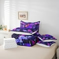 thumbnail image 6 of Homewish Kids Children Floral Flying Butterflies Bedding Comforter Set 7 Pieces,Chic Flowers Rose Full Bedding Set Lightweight,Bling Starry Sky Glitter Fitted Sheet Flat Sheet, 6 of 8