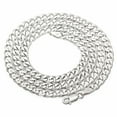 thumbnail image 4 of 4.5mm Solid .925 Sterling Silver Flat Beveled Curb Choker Chain Necklace, 16 inches, 4 of 7