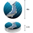 thumbnail image 1 of POGLIP Underwater World Whale Set of 8 Round Coaster for Drinks, Absorbent Ceramic Stone Coasters Cup Mat with Cork Base for Home Kitchen Room Coffee Table Bar Decor, 1 of 5