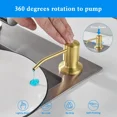 thumbnail image 5 of Gold Soap Dispenser For Kitchen Sink Soap Pump Built In Countertop, 5 of 6