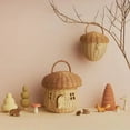 thumbnail image 2 of Creative Woven Bags Acorn-Shaped Rattan  Storage Basket With Lid Organizer Strong Not Easy To Break Hanging Storage Basket Newborn Photo Props Accessories, 2 of 6