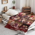 thumbnail image 4 of AISENIN Custom Family Love Throw Blanket with Photos Collage Personalized Soft Fleece Blanket Gifts for Christmas New Year for women Customized Gifts, 4 of 5