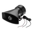 thumbnail image 2 of Universal Motorcycle Car Alarm Sound 7 Tone Horn 12V 100W Police Siren Horn Loudspeaker (Black), 2 of 5