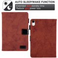 thumbnail image 3 of Dteck Smart Case for Apple iPad mini 6th Generation 8.3-inch (2021),Magnetic Leather Card Holder Wallet Case Kickstand Hybrid Rubber Folio Automatic wake/sleep Cover for iPad mini 6,Brown, 3 of 7