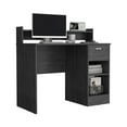 thumbnail image 6 of Computer Desk with Top Open Shelf, 1-Drawer and 2-Storage Shelves, Smokey Oak, 6 of 7