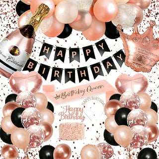 Hip Hop 1st Birthday Party, The Notorious One Birthday Decorations for  Girl, Rose Gold and Black Balloon Arch Kit, The Notorious One Glitter  Banner Crown Balloon for Birthday Photo Booth Props 