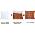 thumbnail image 2 of Home Soft Things Jacquard Throw Pillow Cover and Valance Set - Branch - Burnt Orange - 56" x 19" / 20" x 20", 2 of 3