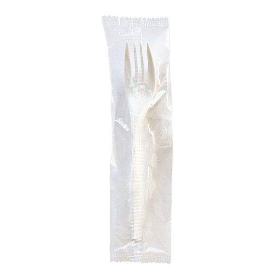 Boardwalk Mediumweight Wrapped Polypropylene Disposable Forks, White, 1,000-Count