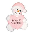 thumbnail image 5 of Personalized Baby Ornament 2024 Snowman Baby Girl First Christmas 1 Count - Ornaments by Elves, 5 of 10