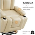thumbnail image 3 of BouPower Power Lift Recliner Chair,PU Leather with Heat and Massage for Elderly,Ergonomic Lounge Chair,Classic Single Sofa with Adjustable Back and Legs,Home Theater Seat for Living Room, 3 of 7