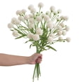 thumbnail image 2 of JeashCHAT Artificial Chrysanthemums Flowers Fake Mums Flowers Silk Mini Chrysanthemums with Long Stems for Home Decor Indoor Memorial Day Table Centerpiece, 2 of 5