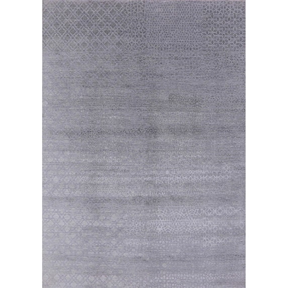 Ahgly Company Indoor Rectangle Mid-Century Modern Dark Gray Oriental Area Rugs, 5' x 7'